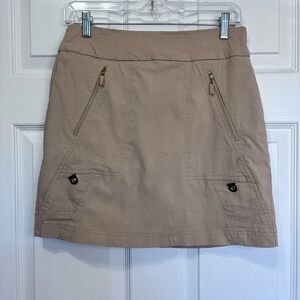 Jamie Sadock Skort Womens 6 Skinnylicious Pockets Pull On Tan Golf Pickleball